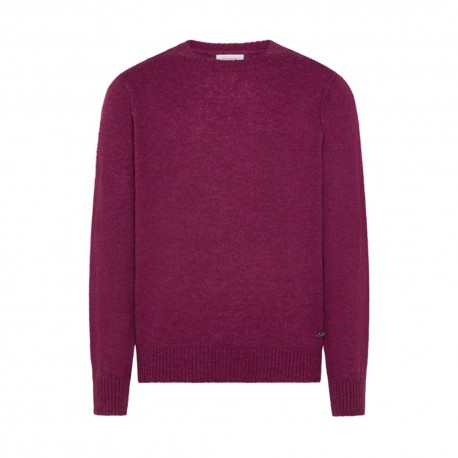 Sun 68 Maglia Maniche Lunghe Misto Alpaca Bordeaux Uomo