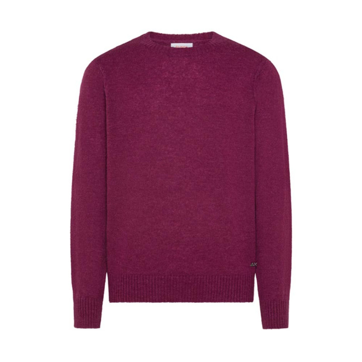 Sun 68 Maglia Maniche Lunghe Misto Alpaca Bordeaux Uomo
