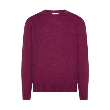 Sun 68 Maglia Maniche Lunghe Misto Alpaca Bordeaux Uomo