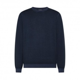 Sun 68 Maglia Maniche Lunghe Stone Wash Blu Uomo