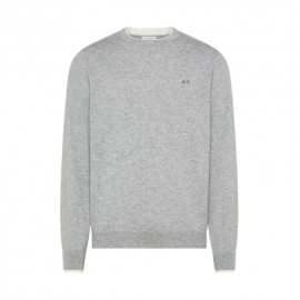 Sun 68 Maglia Maniche Lunghe Doppio Collo Grigio Uomo
