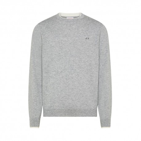 Sun 68 Maglia Maniche Lunghe Doppio Collo Grigio Uomo