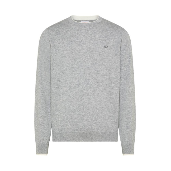 Sun 68 Maglia Maniche Lunghe Doppio Collo Grigio Uomo