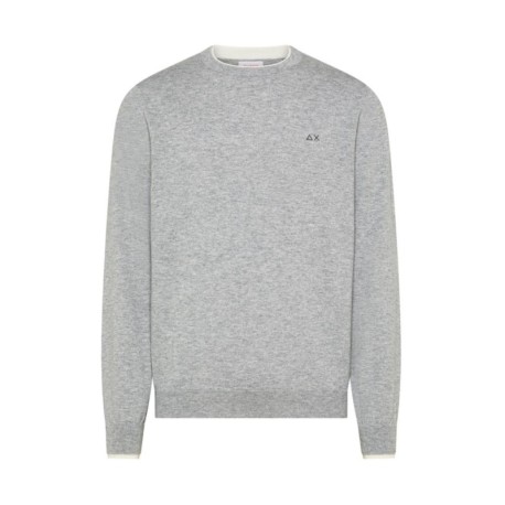 Sun 68 Maglia Maniche Lunghe Doppio Collo Grigio Uomo