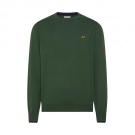 Sun 68 Maglia Maniche Lunghe Doppio Collo Verde Uomo