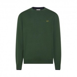 Sun 68 Maglia Maniche Lunghe Doppio Collo Verde Uomo