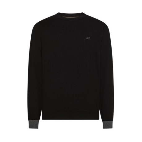 Sun 68 Maglia Maniche Lunghe Toppe Nero Uomo