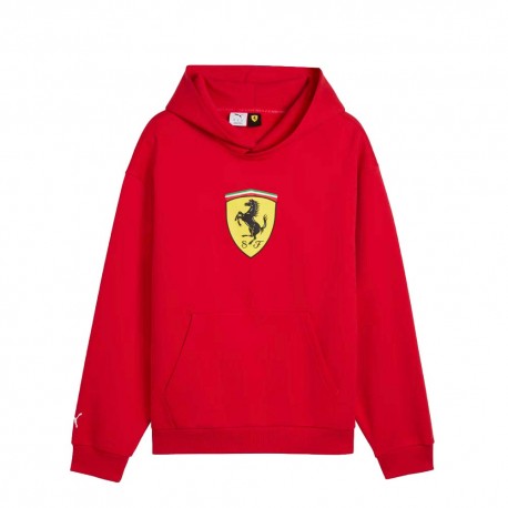 Puma Felpa Ferrari Colored Shield Fl Rosso Corsa Uomo