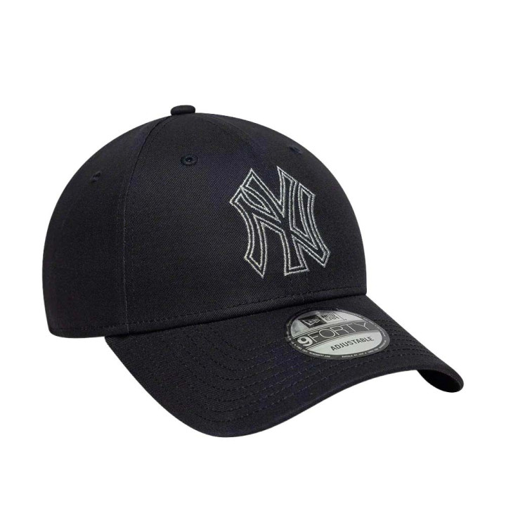 New Era Cappellino Outline Metallic Nero