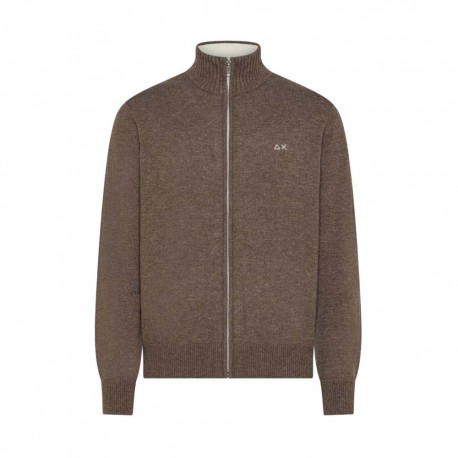 Sun 68 Maglia Maniche Lunghe Full Zip Moro Uomo
