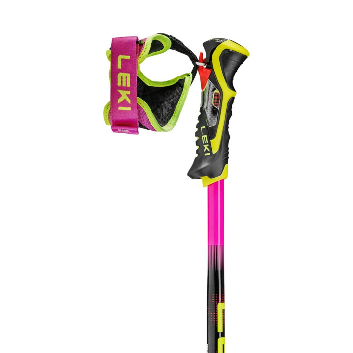 Leki Wcr Pro Lite Sl Tr Rosa Nero Giallo - Bastoncini Sci Uomo