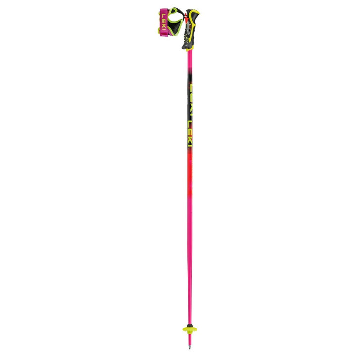 Leki Wcr Pro Lite Sl Tr Rosa Nero Giallo - Bastoncini Sci Uomo