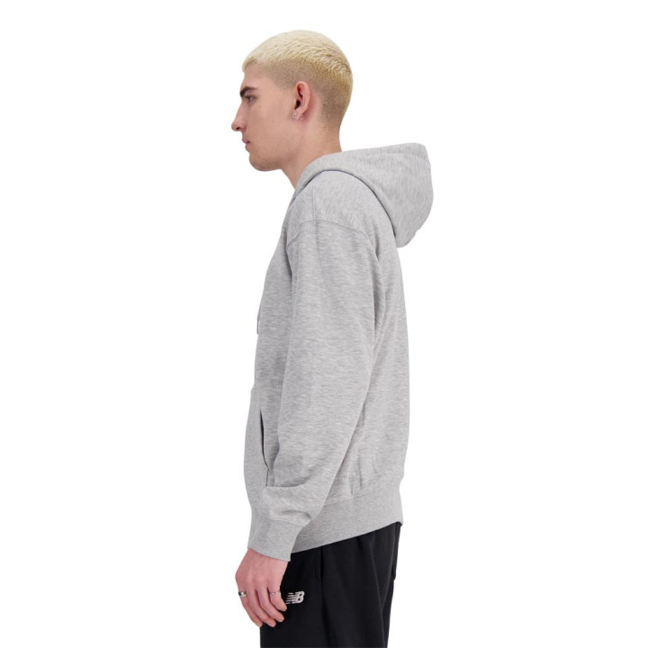 New Balance Felpa Con Cerniera Essentials Grigio Uomo