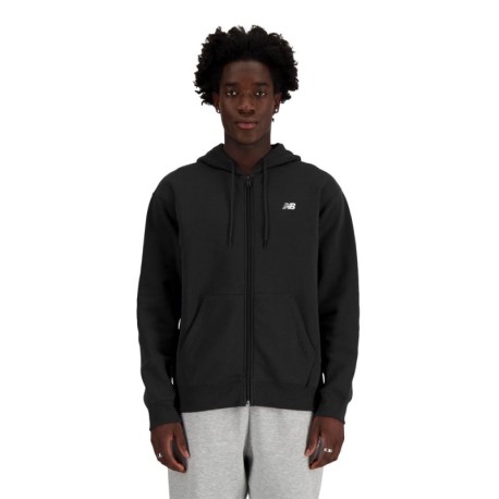 New Balance Felpa Con Cerniera Essentials Nero Uomo