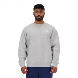 New Balance Felpa Girocollo Essentials Grigio Uomo