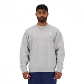 New Balance Felpa Girocollo Essentials Grigio Uomo