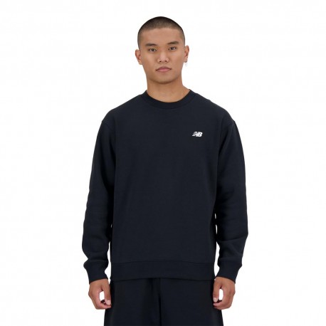 New Balance Felpa Girocollo Essentials Nero Uomo