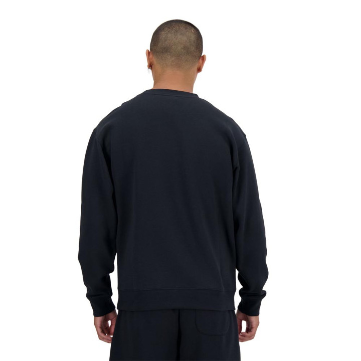 New Balance Felpa Girocollo Essentials Nero Uomo