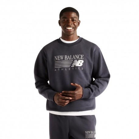 New Balance Felpa Girocollo Reimmegined Blu Uomo