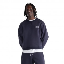 New Balance Felpa Girocollo Crafed Blu Uomo