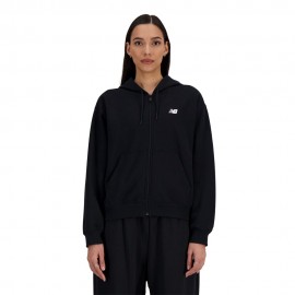 New Balance Felpa Con Cerniera Essentials Nero Donna