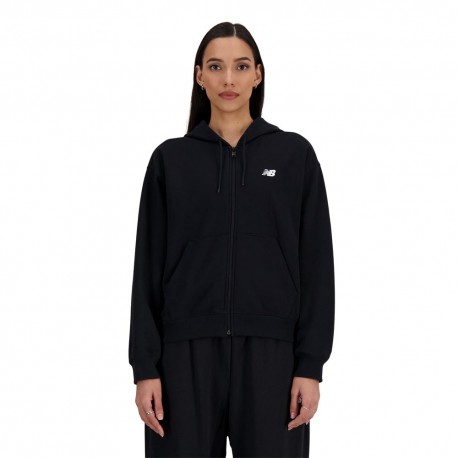 New Balance Felpa Con Cerniera Essentials Nero Donna S