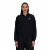 New Balance Felpa Con Cerniera Essentials Nero Donna