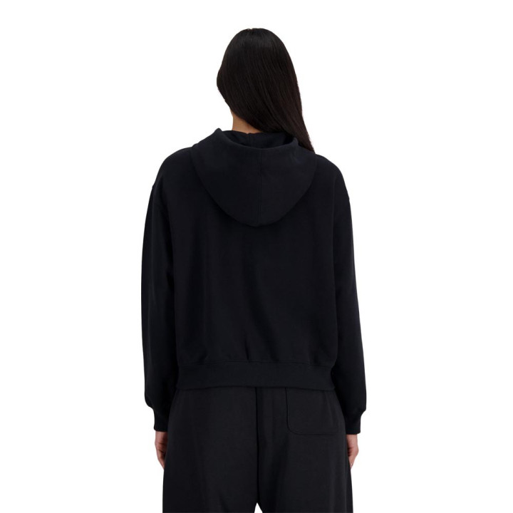 New Balance Felpa Con Cerniera Essentials Nero Donna