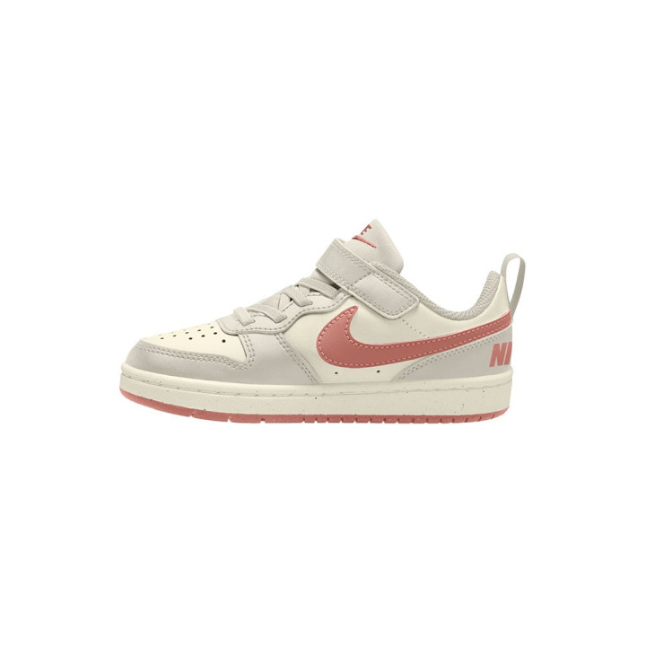 Nike Court Borough Low Recraft Ps Avorio Rosa - Sneakers Bambina