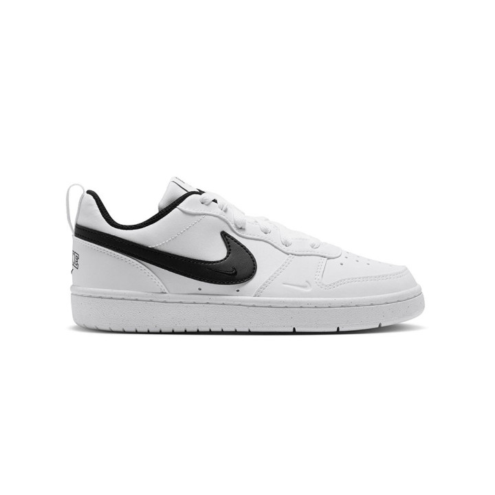 Nike Court Borough Low Gs Bianco Nero - Sneakers Bambino