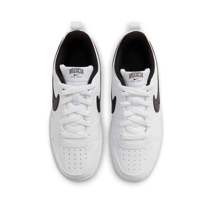Nike Court Borough Low Gs Bianco Nero - Sneakers Bambino