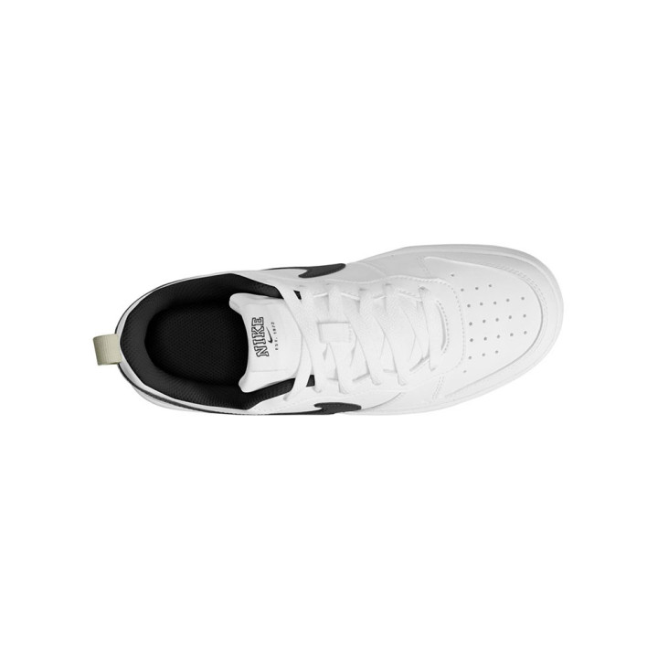 Nike Court Borough Low Gs Bianco Nero - Sneakers Bambino