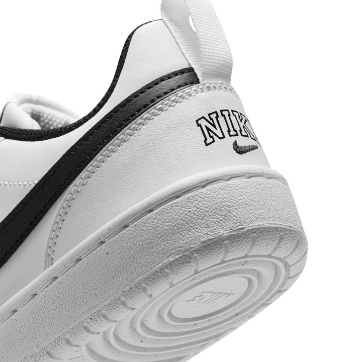 Nike Court Borough Low Gs Bianco Nero - Sneakers Bambino