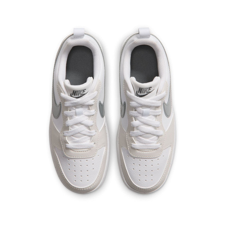 Nike Court Borough Low Gs Bianco Grigio - Sneakers Bambino