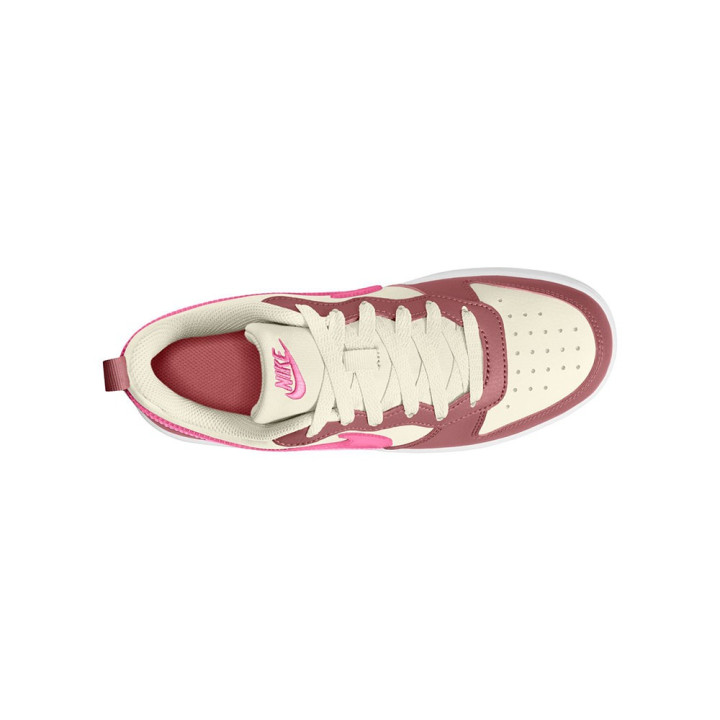 Nike Court Borough Low Gs Avorio Fucsia - Sneakers Bambina