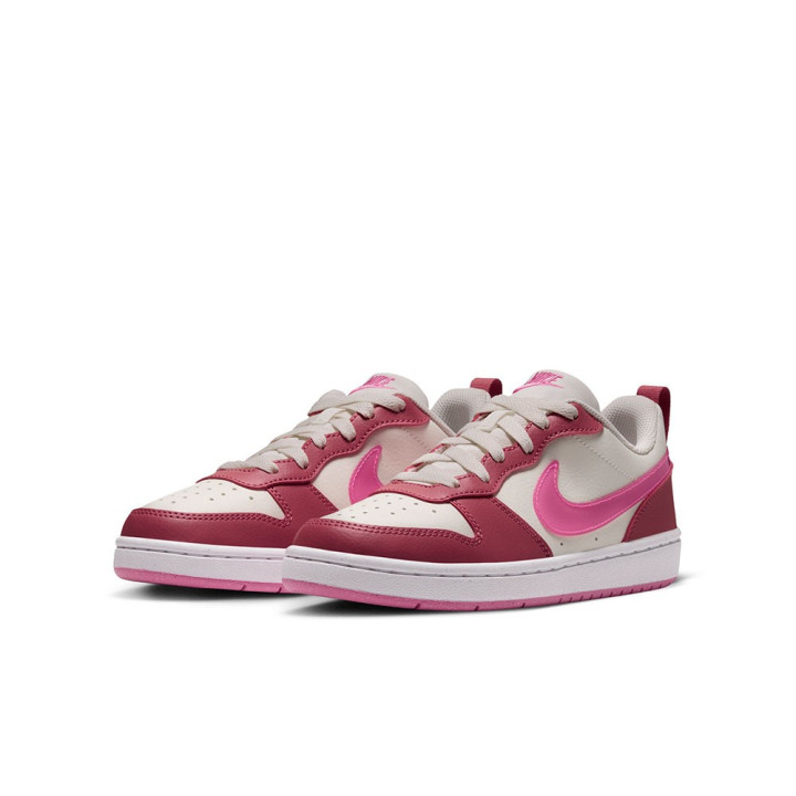 Nike Court Borough Low Gs Avorio Fucsia - Sneakers Bambina