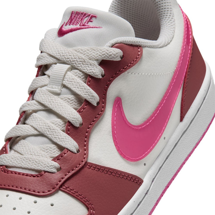 Nike Court Borough Low Gs Avorio Fucsia - Sneakers Bambina