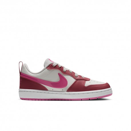 Nike Court Borough Low Gs Avorio Fucsia - Sneakers Bambina