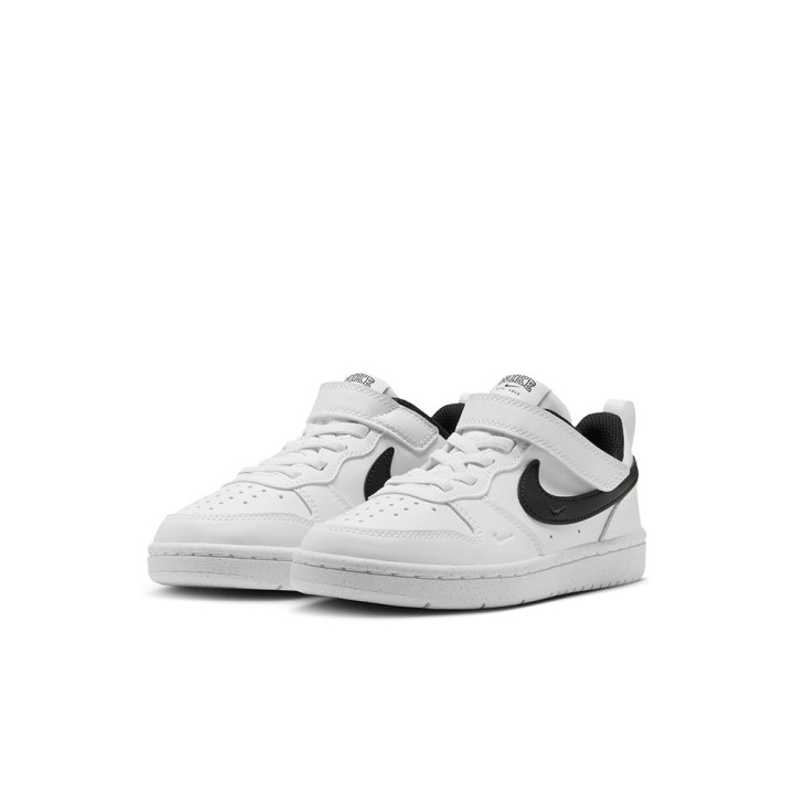 Nike Court Borough Low Brand Ps Bianco Nero - Sneakers Bambino