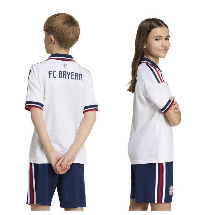 ADIDAS Maglia Calcio Fc Bayern Away 26 27 Bianco Rosso Bambino