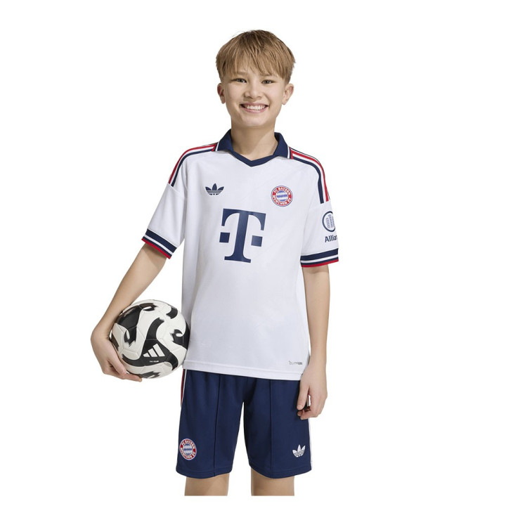ADIDAS Maglia Calcio Fc Bayern Away 26 27 Bianco Rosso Bambino