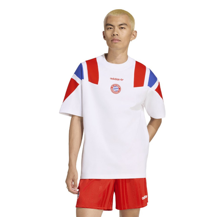 ADIDAS Maglia Maniche Corte Fc Bayern Eqt Bianco Rosso Uomo