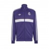 ADIDAS Originals Felpa Real Madrid Full Zip Poly Viola Uomo