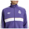 ADIDAS Originals Felpa Real Madrid Full Zip Poly Viola Uomo