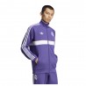 ADIDAS Originals Felpa Real Madrid Full Zip Poly Viola Uomo