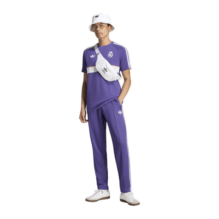 ADIDAS Originals Pantaloni Allenamento Calcio Real Madrid Viola Bianco Uomo