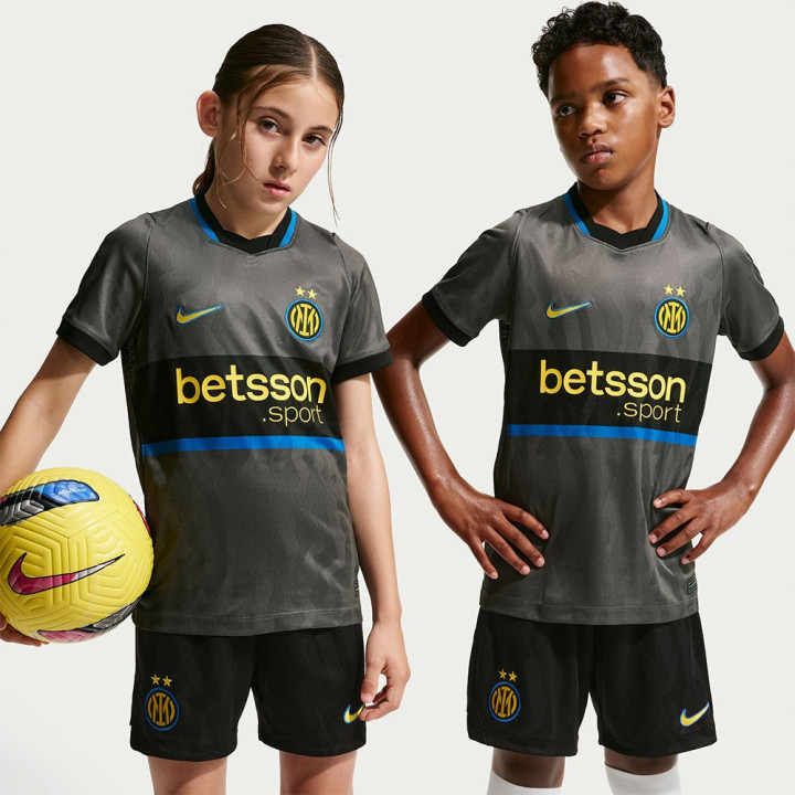 Nike Maglia Calcio Inter Third 26 27 Grigio Nero Bambino