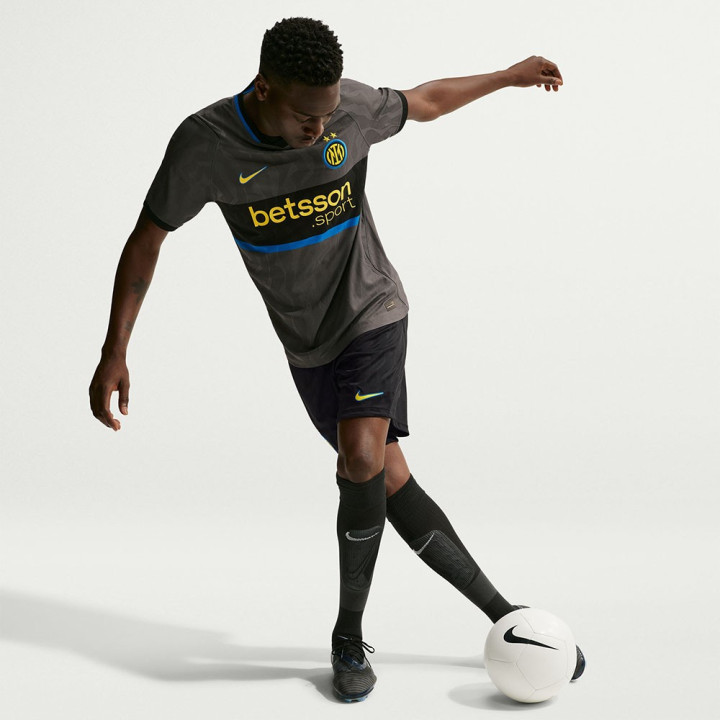Nike Pantaloncini Calcio Inter Third 26 27 Nero Giallo Uomo
