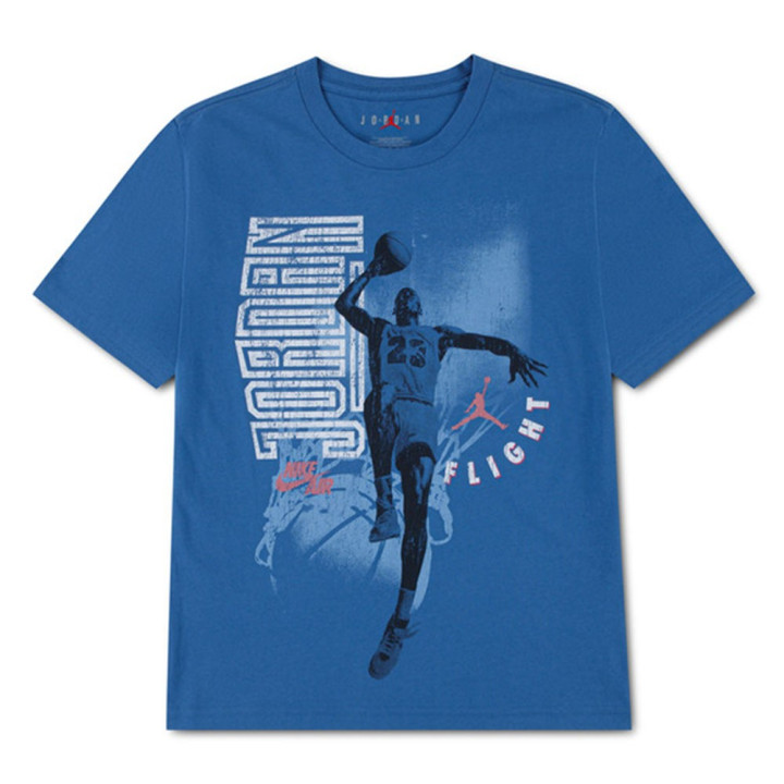 Nike T-Shirt Palestra Hang Time Blu Bambino