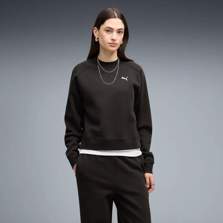 Puma Tuta Sportiva C Felpa Palestra Girocollo Nero Donna